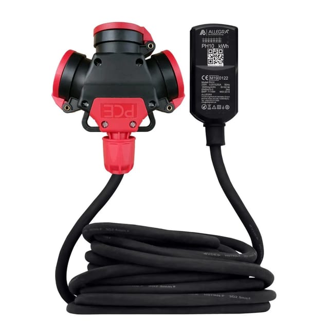 ALLEGRA MID Stromzähler PH10 mit Vollgummi 3 Fach Verteiler Steckdose