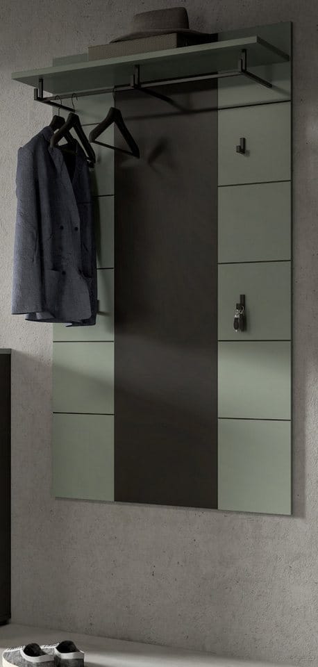 Inn.Furn Garderobenpaneel in Salbei und Grau 80 x 141 cm Cooper