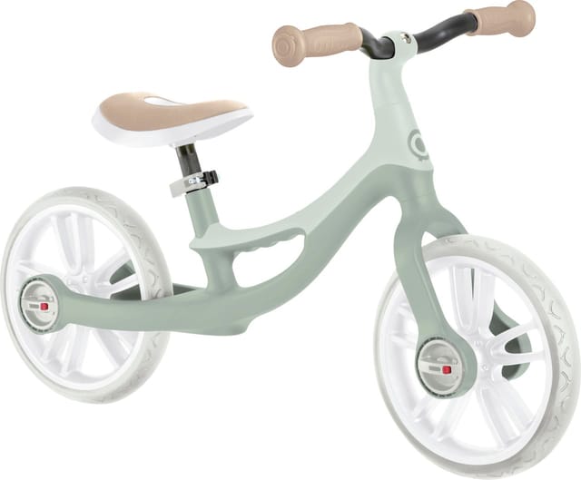 Globber Go Bike Elite Laufrad für Kinder 10 Zoll TPE-Bereifung Sattel Höhenverstellbar Salbei Grün