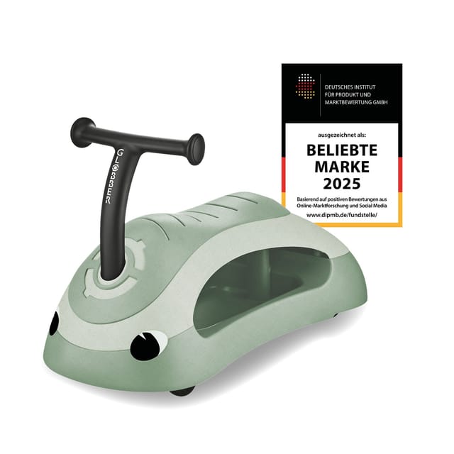 Globber Walk n'Roll 2in1 Lauflernwagen Schiebeauto Rutschauto Werkzeugloser Umbau Kippsicher Pistazie
