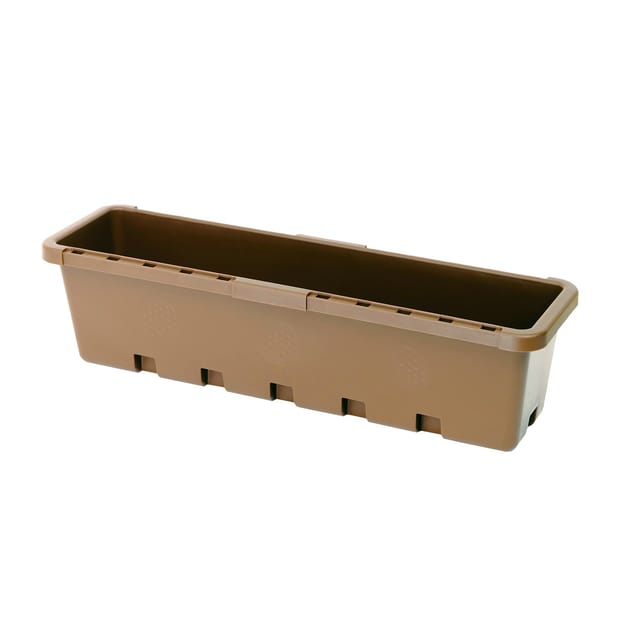 GreenLife Blumenkasten 5 Stück in Terrabraun als Komplett Set Kräuter