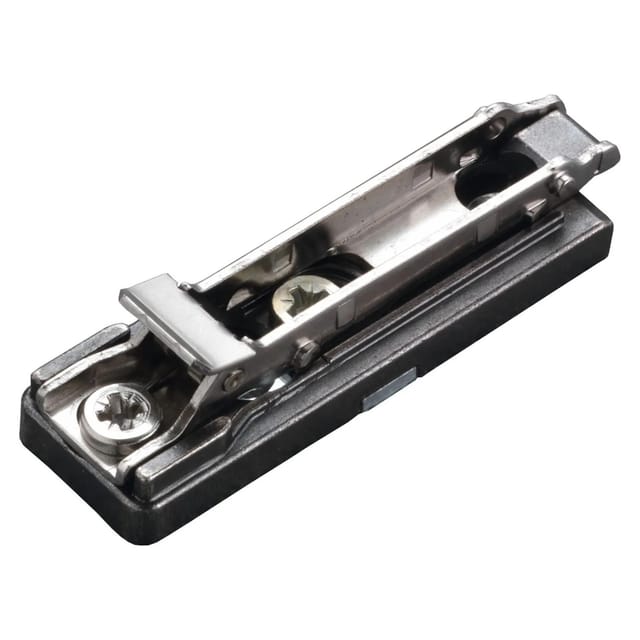 SALICE Blitz Montageplatte Linear H0 Exzenterverstellung für Holzschrauben Titanium