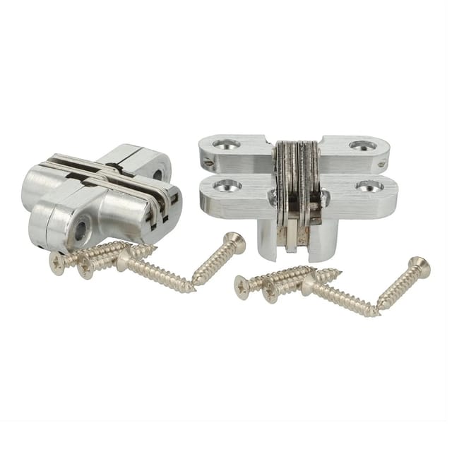 SOTECH 1 Paar Einfrässcharnier VICI 45 x 13 mm Öffnungswinkel 180 Grad für Möbeltüren Truhen Klapptische