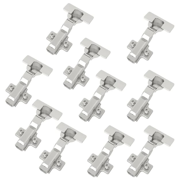 SOTECH Smooth 10 x Topfband T45 105 Grad Mittelanschlag Halb Aufliegend mit Dämpfer und Kreuzplatte inkl. Abdeckkappen