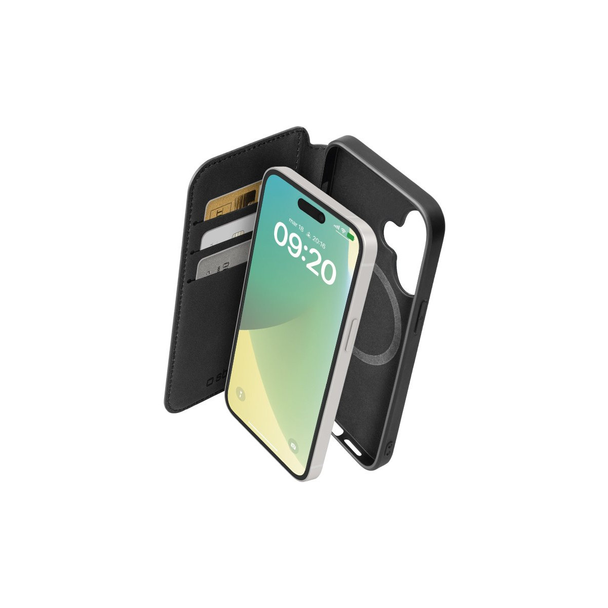 Sbs Tebkmagsfip1661k Handy-schutzhülle 15,5 Cm (6.1") Geldbörsenhülle Schwarz