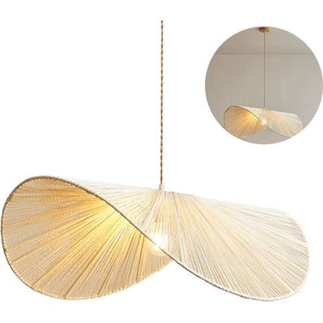 Retro-kronleuchter Aus Rattan, Warmes Licht 3000k, Φ40cm, Moderne Deckenleuchte, Dekorativ, Pendelleuchte Für Den Innenbereich, Geeignet Für Wohn- Und Schlafzimmer.