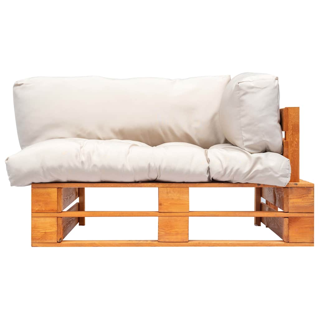 Maison Exclusive - Garten-palettensofa Mit Kissen In Sandfarben K