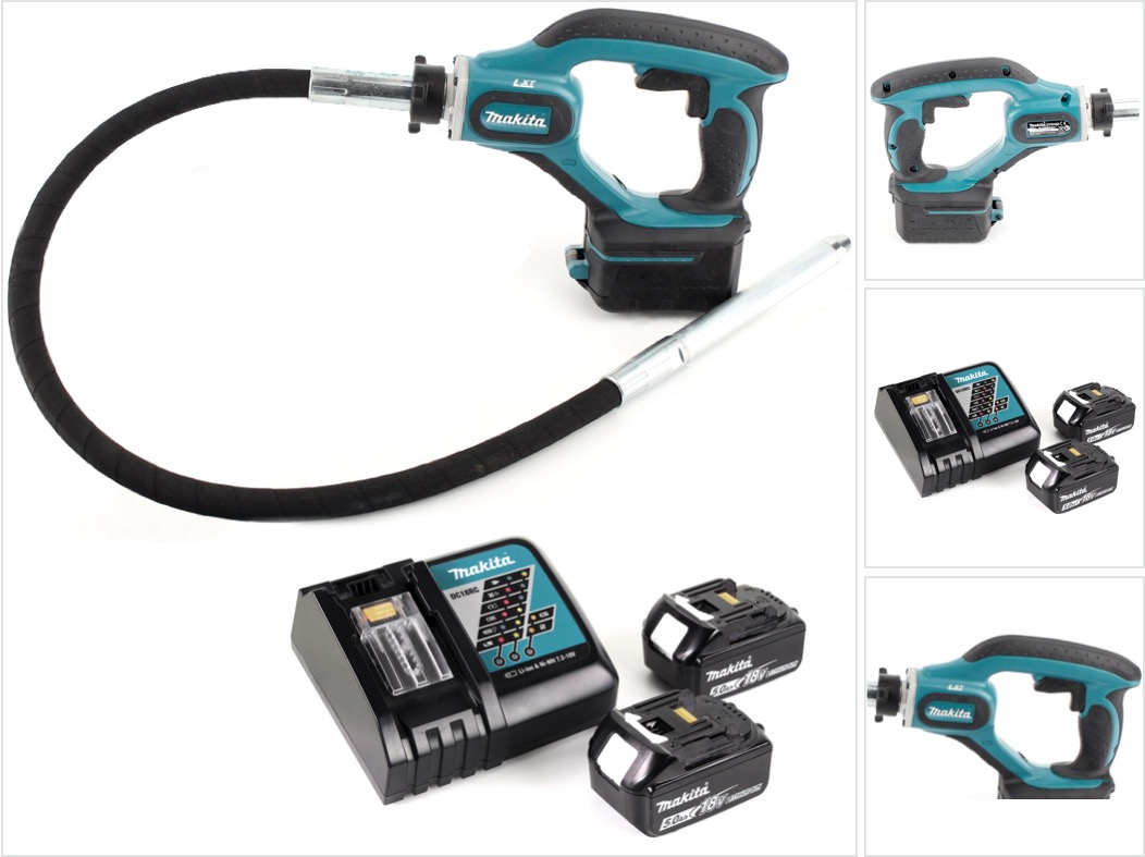 Makita Dvr 450 Rt Akku Betonverdichter 18v + 2x Akku 5,0ah + Ladegerät