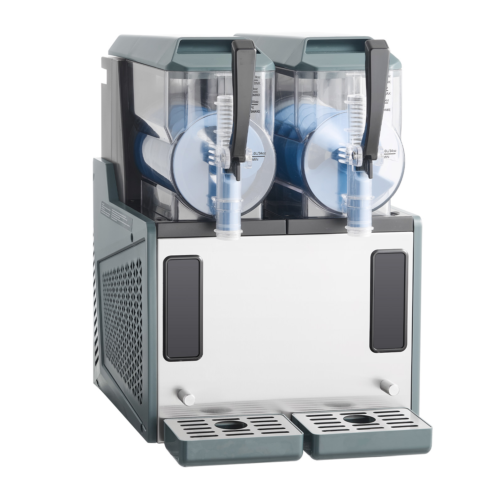 Mophorn Slush-maschine 2 X 4 L, 455 W Eisbereiter Ohne Eis, Elektrische Margarita-maschine Mit Reinigungsfunktion, Ideal Für Frozen Margaritas, Frappés, Milchshakes Und Shakes