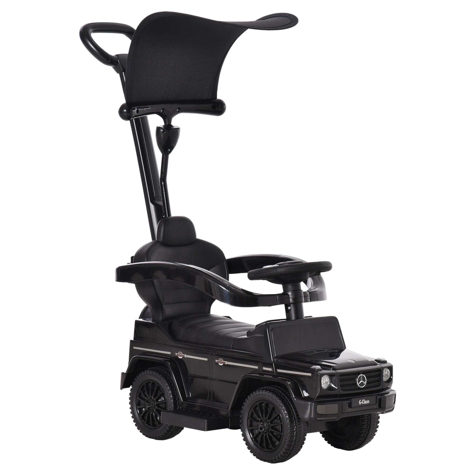 3-in-1-elektroauto Mit Griff, Schwarz, Alter 18-36 Monate