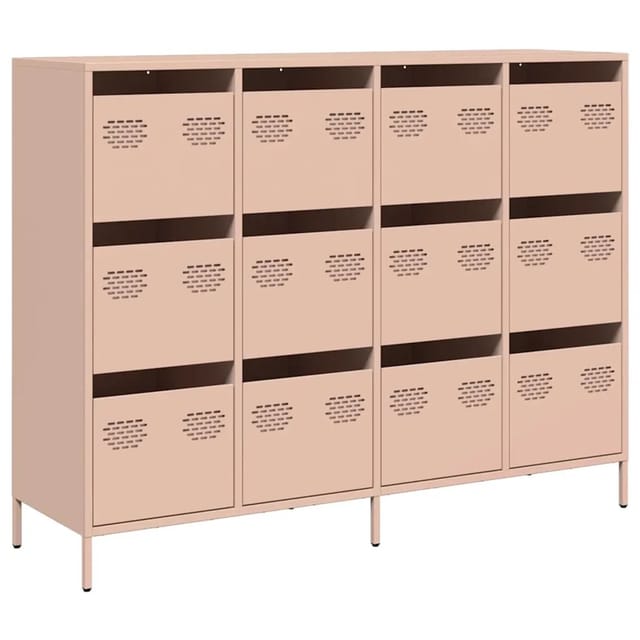 vidaXL Sideboard Rosa 135x39x103,5 cm Kaltgewalzter Stahl 3307174