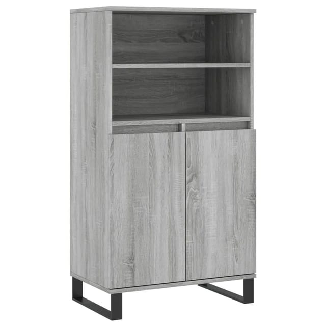 vidaXL Highboard Grau Sonoma 60x36x110 cm Holzwerkstoff 831498