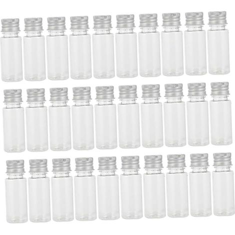 50 Durchsichtige Glasflaschen Mit Aluminium-schraubverschlüssen (10 Ml Flaschen)