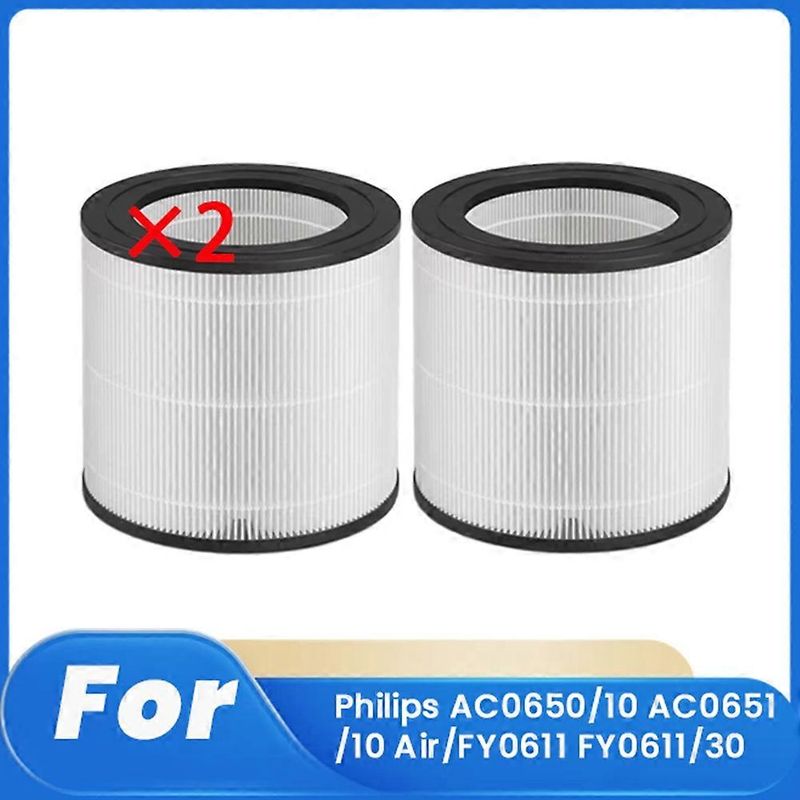 Packung Mit 2 Ersatzfiltern, Kompatibel Mit Den Luftreinigern Ac0650/10, Ac0651/10, Fy0611 Und Fy0611/30.