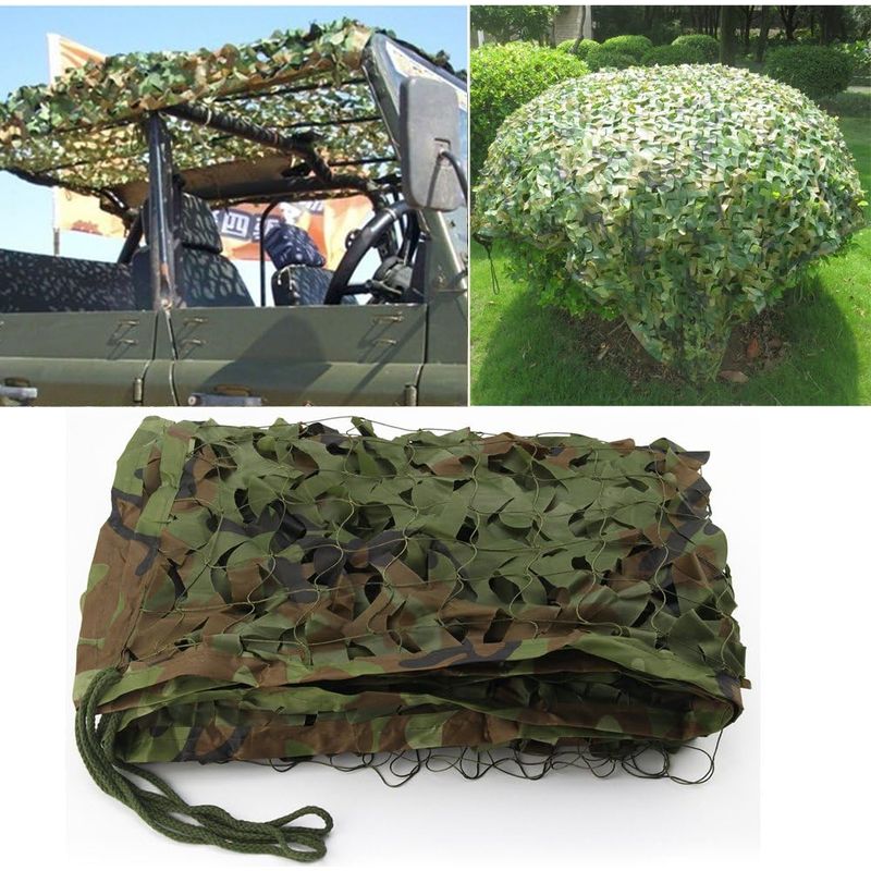 M Langes Taktisches Tarnnetz Für Militärzwecke Im Waldstil, Geeignet Für Camping, Jagd Und Filmaufnahmen, Grün