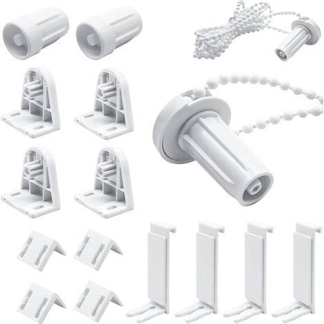 2 Sets 17-mm-kunststoff-rollo-reparaturset, Kein Bohren Erforderlich, Für Rollos, Verdunkelungsrollos, Weiß