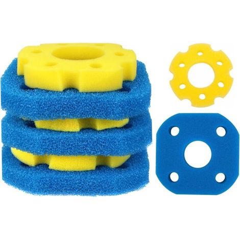 Cpf-180 / Cpf-250 Teichfilterschaum – Filterschaum Für Teichfilter, Ersatzfiltermaterial (3 X Grob Blau & 3 X Fein Gelb)