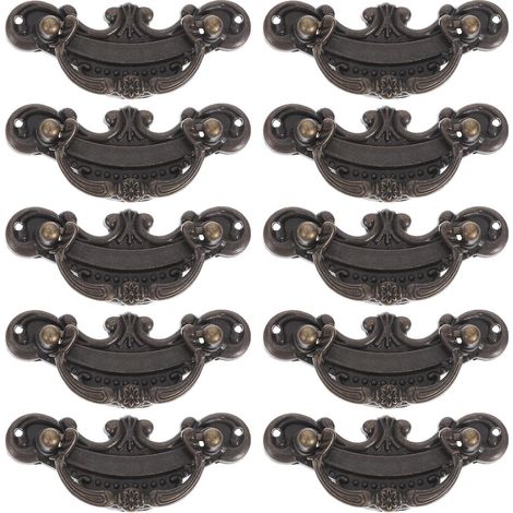 Set Mit 10 Schwarzen Schubladengriffen Zu Verkaufen, Möbelgriffe, Kommodengriffe, Schrankgriffe