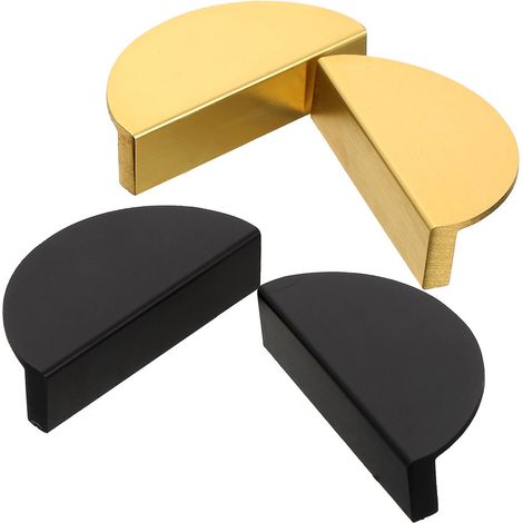 Einteiliger Schubladengriff, Schranktürgriff, Möbelgriff, Halbkreisförmiger Türgriff (mit Schrauben)