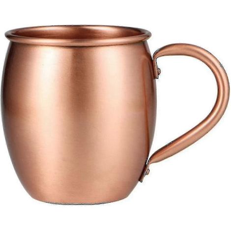 Becher Aus 100 % Reinem Kupfer (530 Ml) – Moscow Mule Becher – Trommelbecher – Cocktailbecher – Becher Aus Reinem Kupfer – Ideal Für Restaurants Und Bars