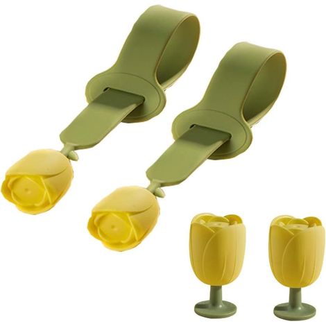 Weicher Silikon-toilettensitzheber, Toilettensitzgriff Fürs Badezimmer, 2er-set Für 2 Toiletten (gelb)