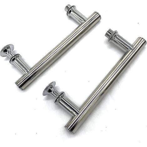 145 Mm (14,5 Cm) Verchromter Abs-duschtürgriff Mit Außergewöhnlichen Befestigungspunkten
