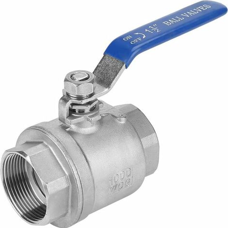 Dn40 1-1/2"-kugelhahn – Edelstahl 304 – Innengewinde – Maximaler Druck 1000 Wog – Isolierter Vinylgriff