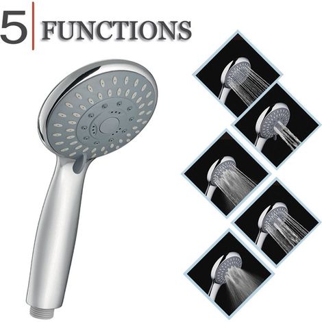 Handbrause Aus Galvanisiertem Abs, Fünf Massagedüsen, Wassersparend, Druckregulierung.