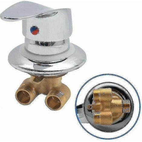Duscharmatur Aus Messing – Verchromter Umsteller G1/2 Für Warm-/kaltwasser
