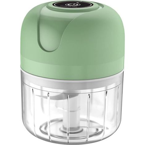 Elektrischer Knoblauchzerkleinerer, 250 Ml Mini-elektrozerkleinerer Mit Usb-ladefunktion, Klinge Aus Edelstahl 304 Für Ingwer, Zwiebeln Und Gemüse