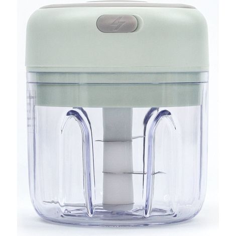 Mini-akku-küchenmaschine, Knoblauchzerkleinerer, Fleisch- Und Gemüsemühle, Leistungsstarker Und Tragbarer Zerkleinerer Für Paprika, Gemüse Und Nüsse, 250 Ml, Grün