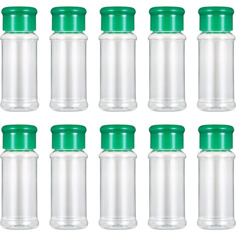 Set Mit 20 Grünen Gewürzdosen Aus Kunststoff, Behälter Für Gewürze Und Würzmittel, Gewürzspender