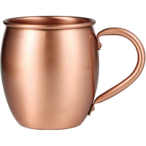 Reiner Kupferbecher Im Trommelstil, Ideal Für Cocktails, Kaltgetränke, Restaurants Und Bars. Fassungsvermögen: 530 Ml.