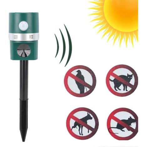 Solarbetriebener Ultraschall-vogelabwehrer Mit Pir-sensor, Effektive Reichweite: 8-9 Meter