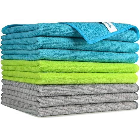 Mikrofasertücher – 8er-pack, Weiche Und Saugfähige Mikrofasertücher, Fusselfreie Und Streifenfreie Reinigungstücher