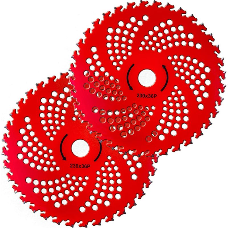Set Mit 2 Hartmetallklingen (9 Zoll), 36 Zähne, Geeignet Für Freischneider, Trimmer Und Motorsensen