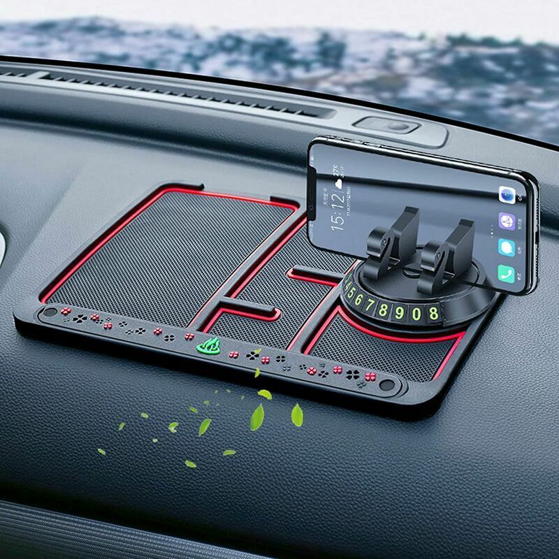 Ablage Für Das Armaturenbrett, 4-in-1-antirutschmatte Fürs Auto, Handyhalterung