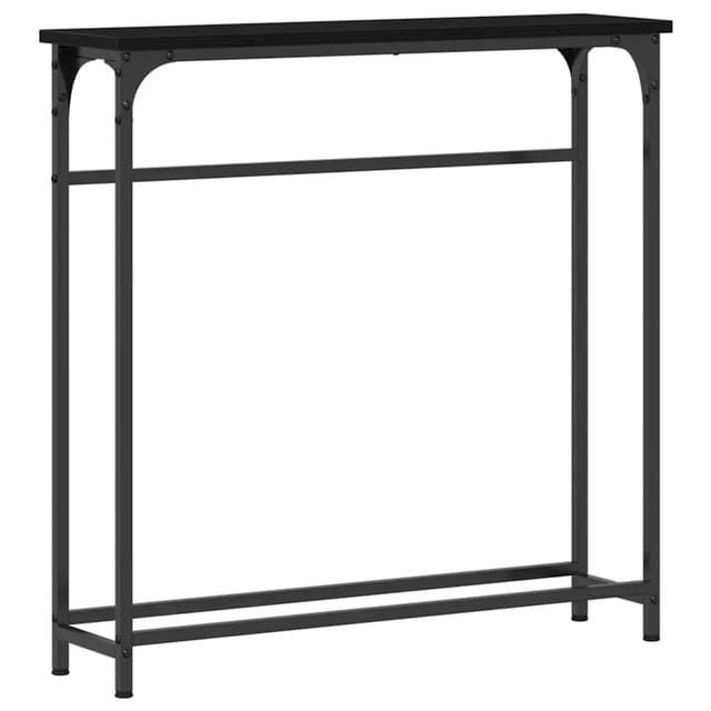 vidaXL Konsolentisch mit Regal Schwarze Eiche 75 x 19,5 x 75 cm 863505