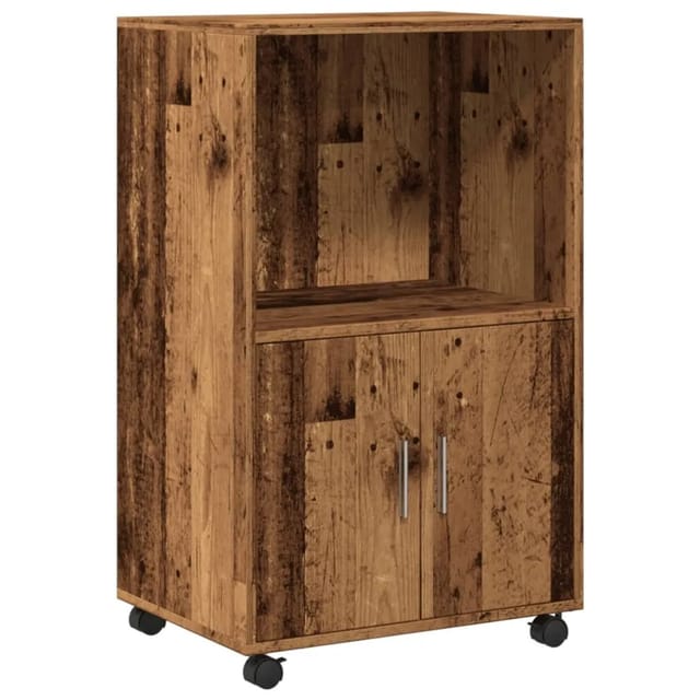 vidaXL Rollschrank Altholz-Optik 55x40x91 cm Holzwerkstoff 853189