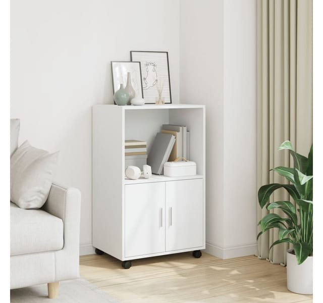 vidaXL Rollschrank Weiß 55x40x91 cm Holzwerkstoff 853182