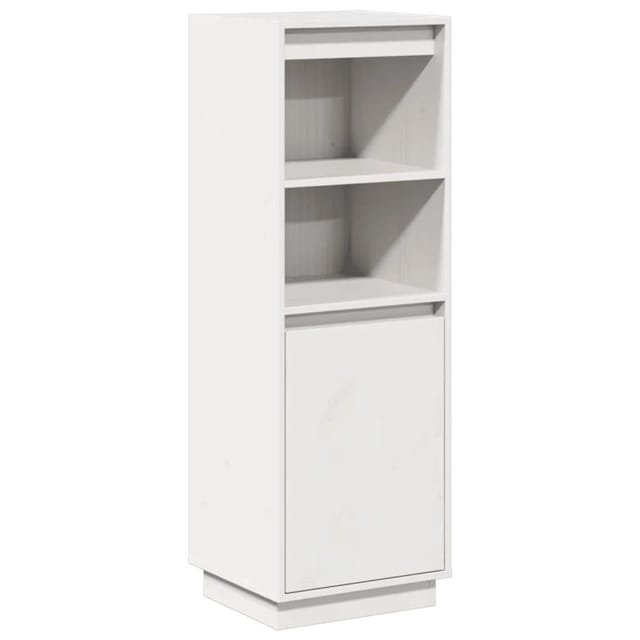 vidaXL Highboard Weiß 37x34x110 cm Massivholz Kiefer 813516