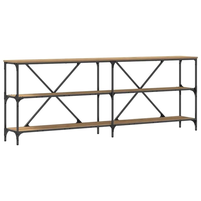 vidaXL Konsolentisch mit Regal Artisan-Eiche 200 x 30 x 75 cm 863446