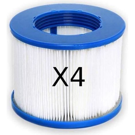 Schraubfilterpatrone Für Aqua Spa – 4er-pack – 120-lagiges Papier – 80 Mm H X 100 Mm Ø