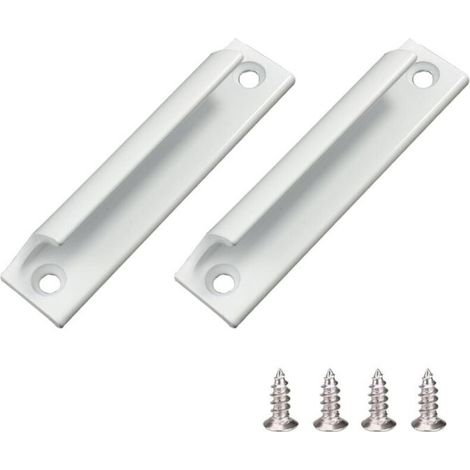 Schiebegriff Für Terrassentüren, Möbel Und Schubladen, Aus Aluminiumlegierung, 2-teilig Mit Schrauben, Weiß. Fensterbeschläge.