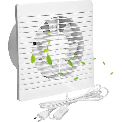 Badezimmer-lüftungsgitter, 100-mm-ventilator, Wandlüftung Mit Schalter, Leiser Betrieb, Effiziente Luftabsaugung, Für Bad Und Küche