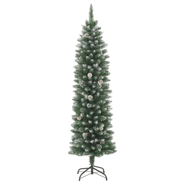vidaXL Künstlicher Weihnachtsbaum mit Ständer Schlank 150 cm PVC 345165