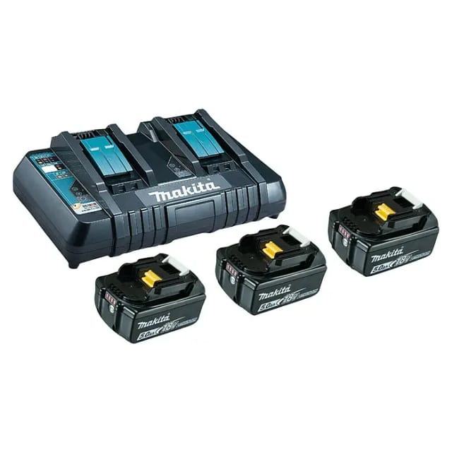 Makita Power Source-Kit (198458-6) 3x Akku 5Ah BL1850B + DC18RD