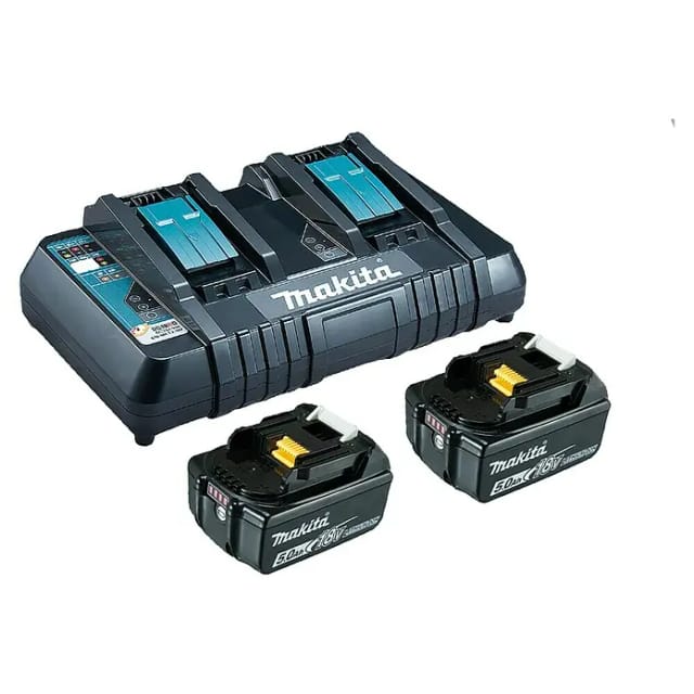 Makita 199482-2 Power Source-Kit 18V 5Ah 2x BL1850B + DC18RD