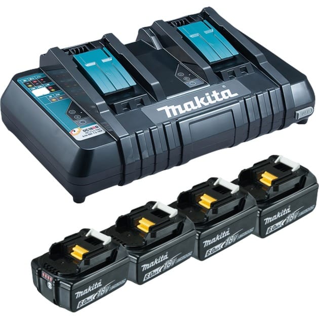 Makita 199485-6 Power Source-Kit 4x 6Ah BL1860B + DC18RD