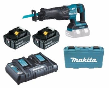 Makita DJR360PT2 2x BL1850B 5Ah Akku + DC18RD